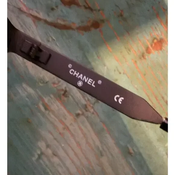 CHANEL Authentic Vintage ALL-OVER CC LOGO Micro Sunglasses Black Metal - Picture 7 of 16